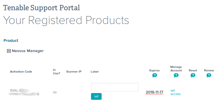 Registered Products