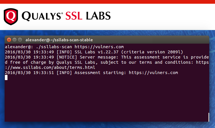 Qualys SSL Labs official console client ssllabs-scan