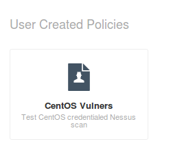 Nessus new scan policy