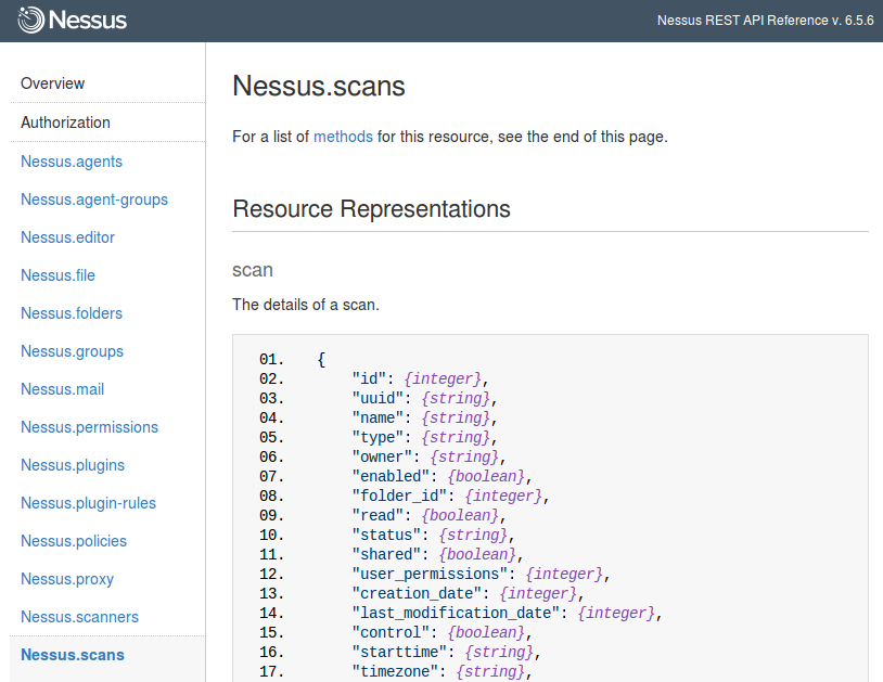 Nessus API