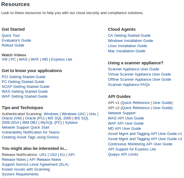 Qualys resources