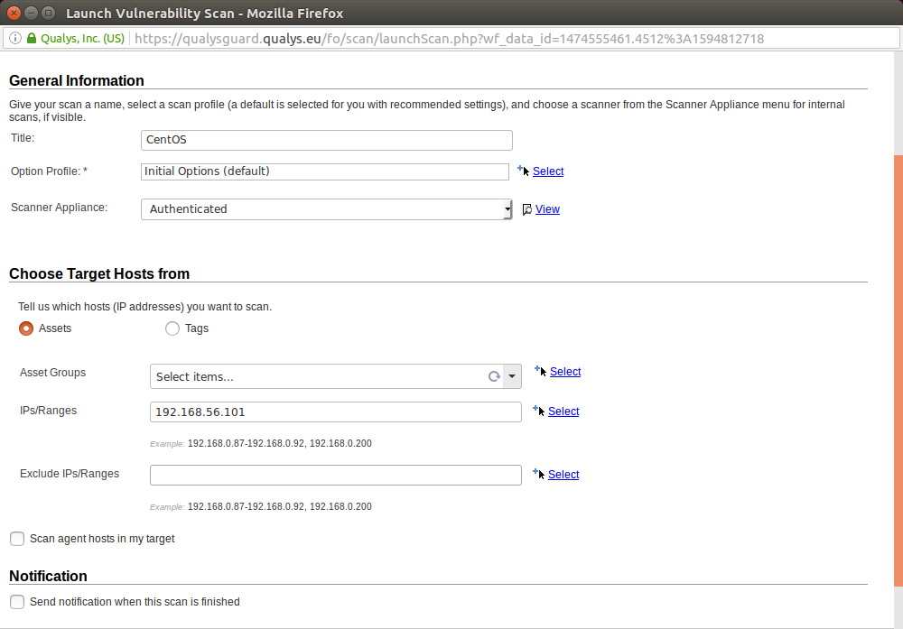 CentOS Scan