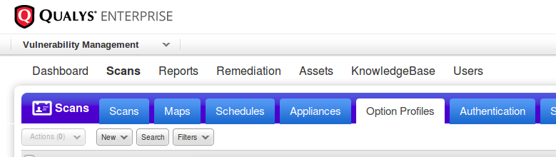 Qualys option profiles