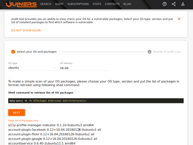 New Vulners.com Services For Linux Security Audit And Vulnerability ...