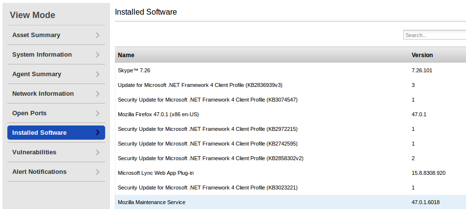 Windows Installed Software