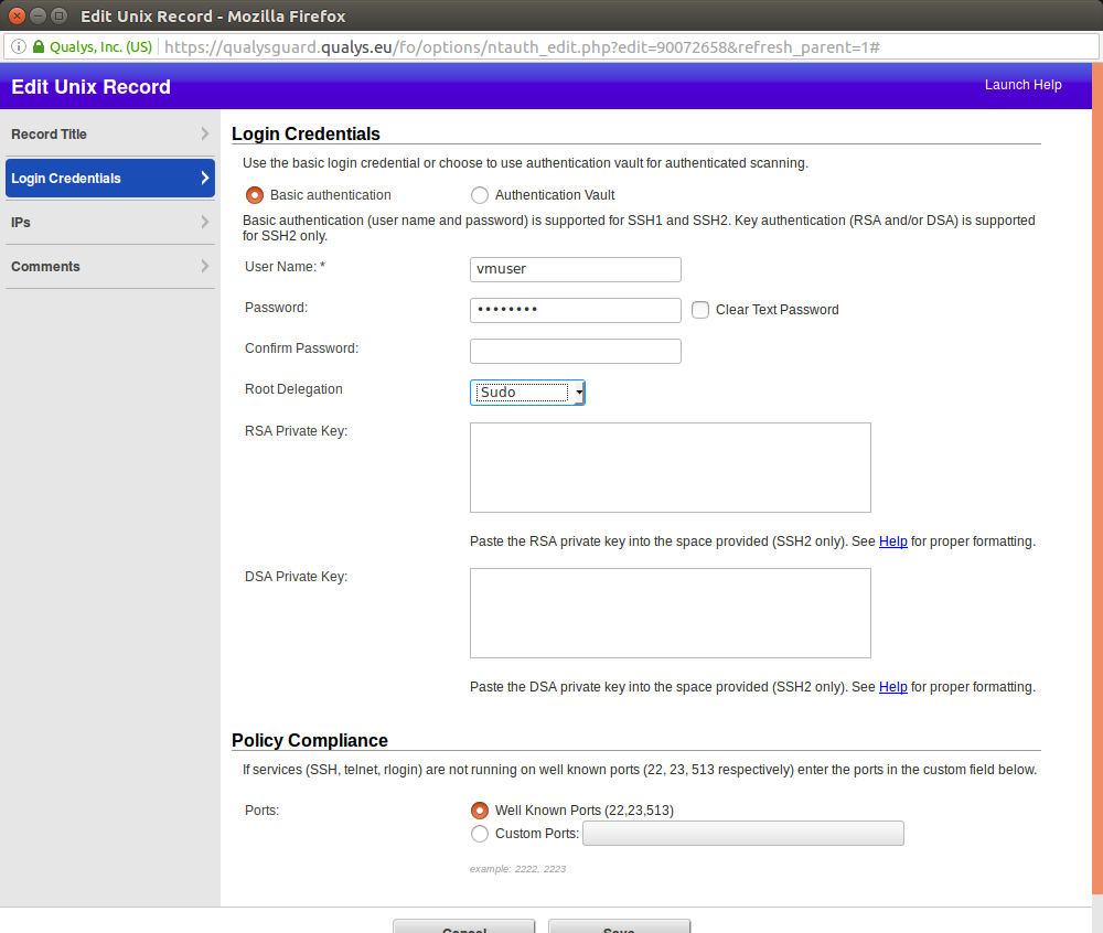 Qualys Web Application Scanning