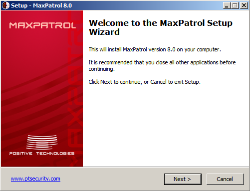 MaxPatrol8 installation