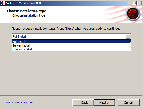 MaxPatrol8 installation type