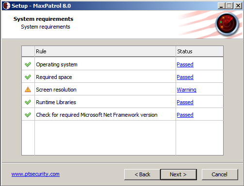 MaxPatrol8 system reqirements