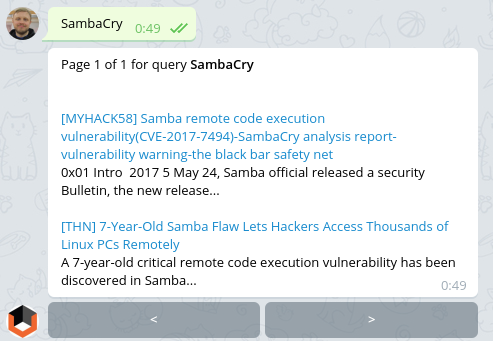 SambaCry Vulners Bot Search