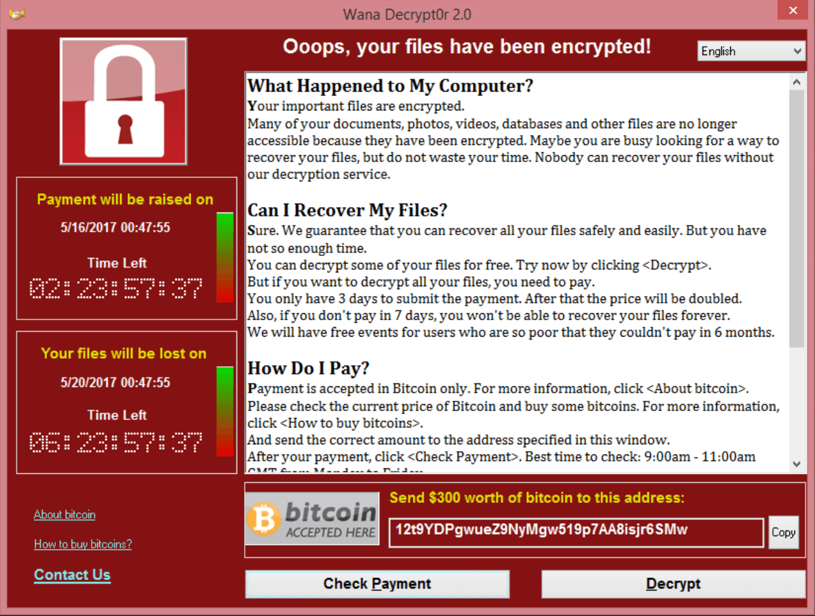 WannaCry CryptoLocker