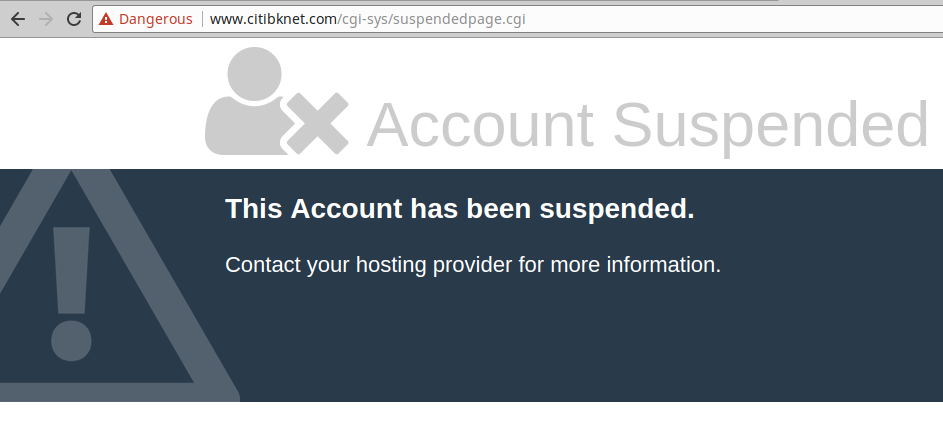 Account suspended