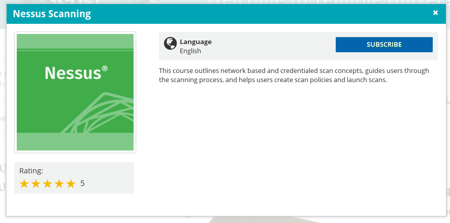 Nessus scanning course