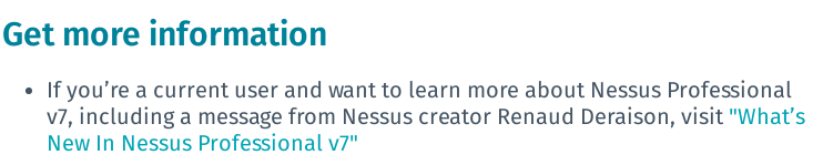 get more information Nessus7