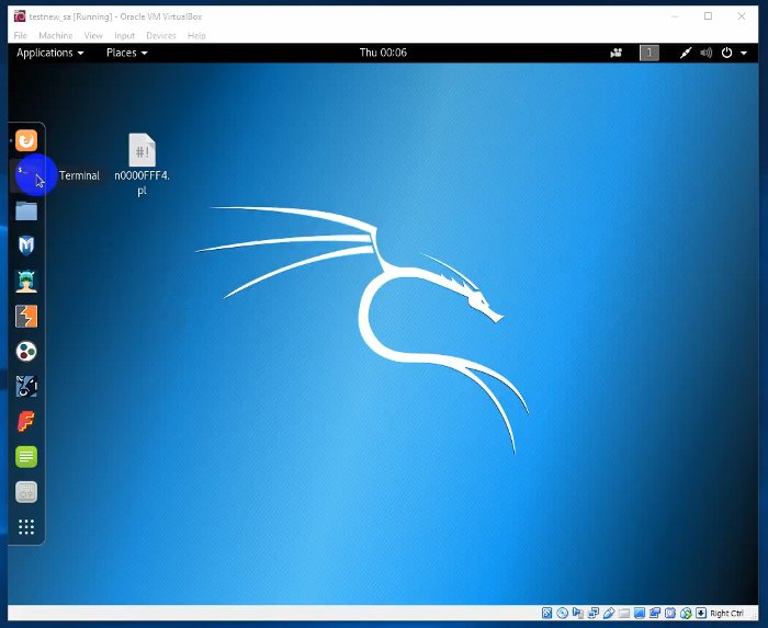 Kali Linux with n0000FFF4 perl script