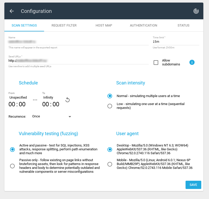 Outpost24 Appsec Scale configuration