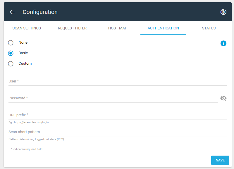 Outpost24 Appsec Scale basic authentication