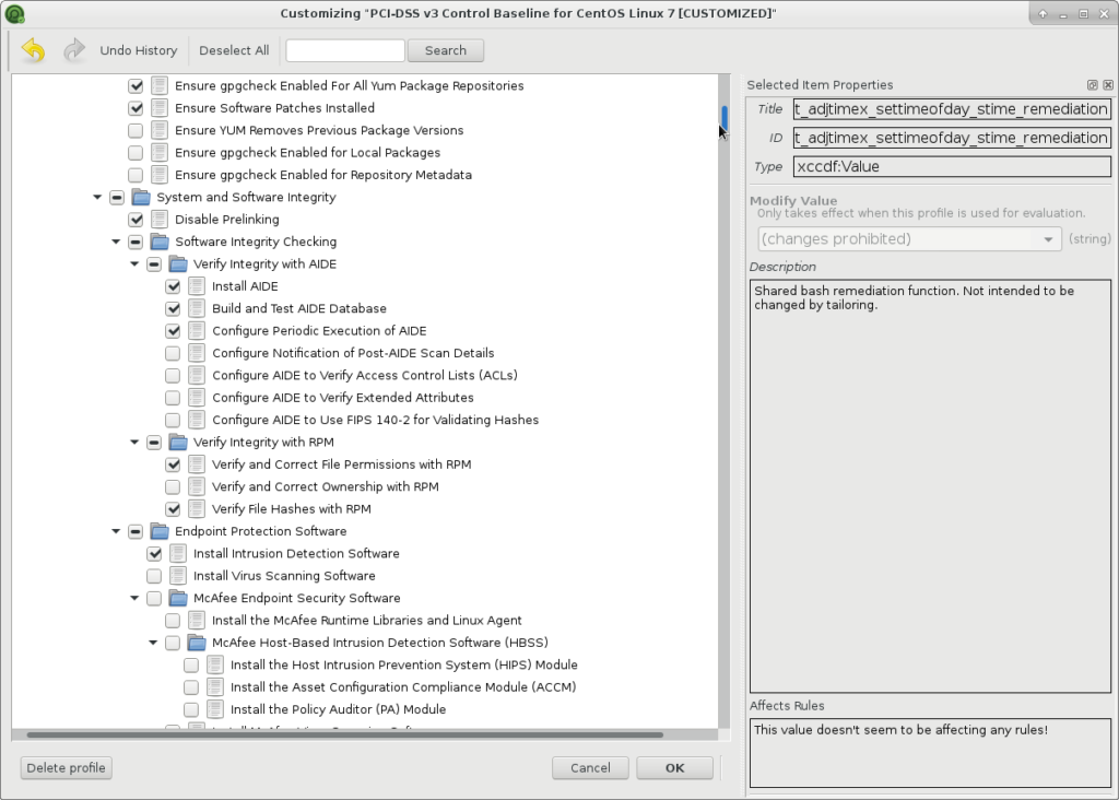 SCAP Workbench choose checks