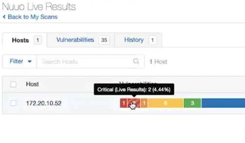 Nessus 8 live results in Scan Results