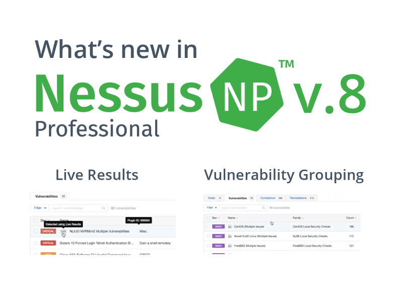 What's new in Tenable Nessus 8