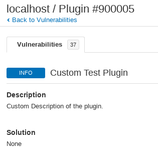 Custom NASL plugin in Nessus scan results