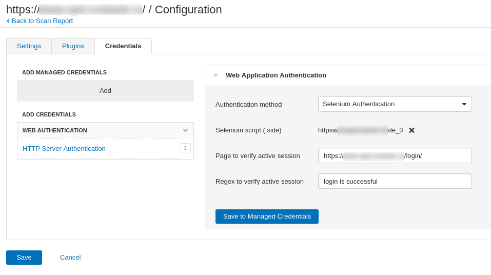 Tenable IO WAS Selenium Authentication