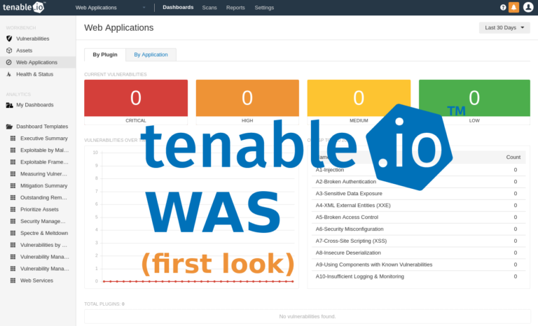 First Look At Tenable.io Web Application Scanner (WAS) | Alexander V ...