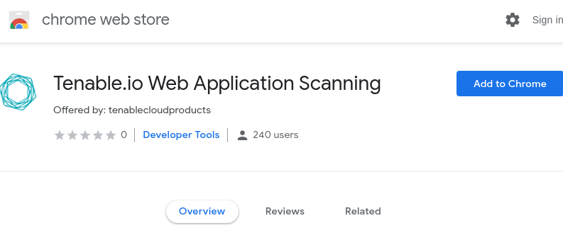 Tenable IO WAS Chrome App