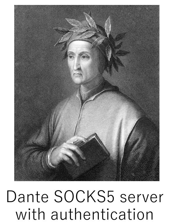 Dante SOCKS5 server with authentication