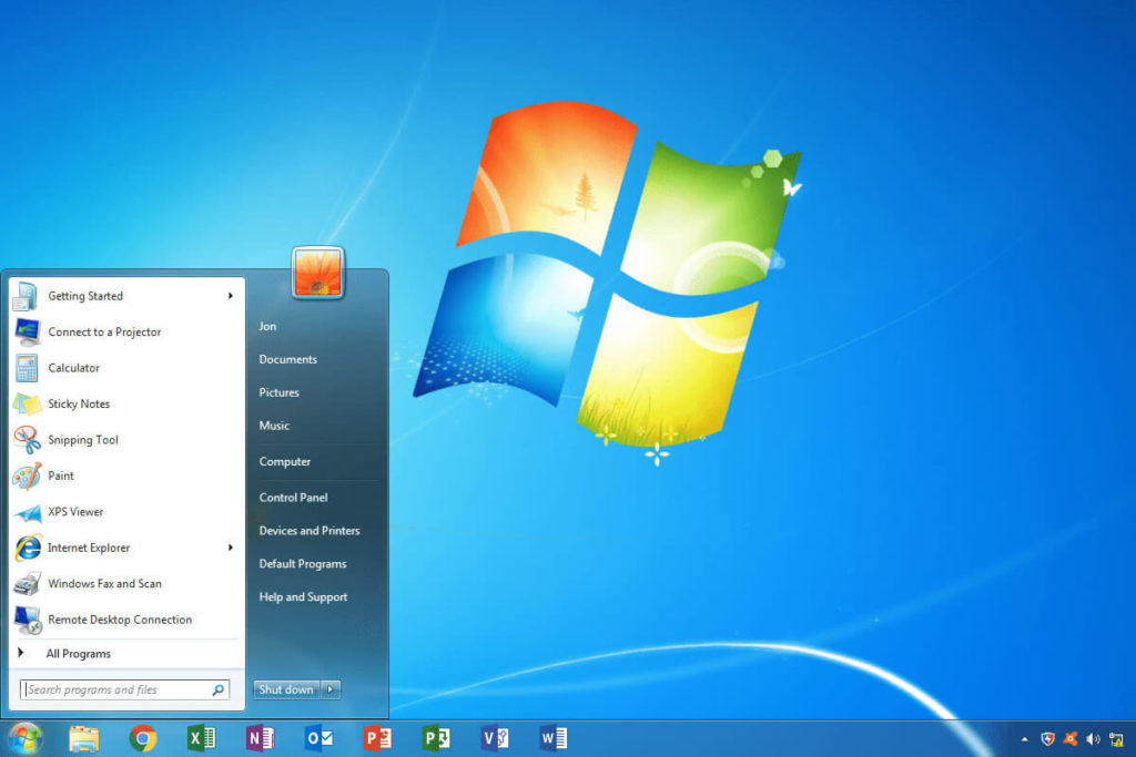 Windows 7 desktop