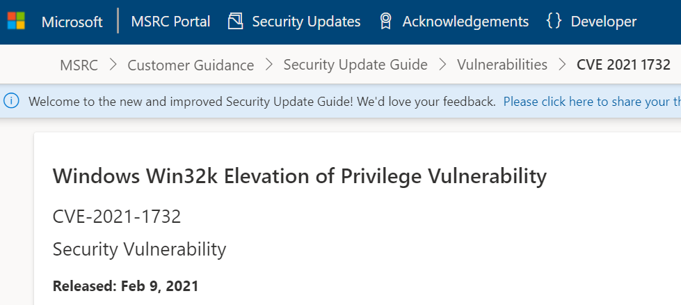 Elevation of Privilege - Windows Win32k MS site